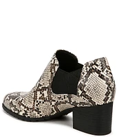 Vionic Belmont Snake Print Leather Shooties