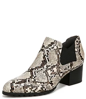 Vionic Belmont Snake Print Leather Shooties