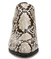 Vionic Belmont Snake Print Leather Shooties