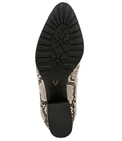 Vionic Belmont Snake Print Leather Shooties