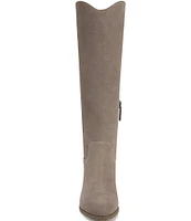 Vionic Bixby Suede Stacked Heel Tall Boots