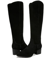 Vionic Bixby Suede Stacked Heel Tall Boots