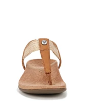 Vionic Brea Leather Thong Sandals