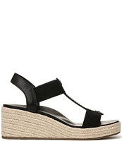 Vionic Calera Leather Wedge Espadrille Sandals