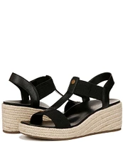 Vionic Calera Leather Wedge Espadrille Sandals