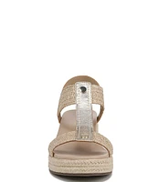 Vionic Calera Leather Wedge Espadrille Sandals