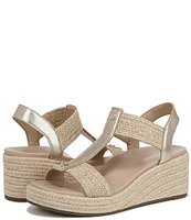 Vionic Calera Leather Wedge Espadrille Sandals