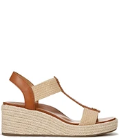 Vionic Calera Leather Wedge Espadrille Sandals