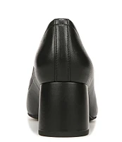 Vionic Carmel Leather Block Heel Pumps