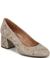 Vionic Carmel Snake Print Leather Pumps