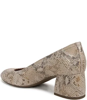 Vionic Carmel Snake Print Leather Pumps