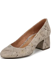 Vionic Carmel Snake Print Leather Pumps