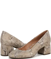 Vionic Carmel Snake Print Leather Pumps