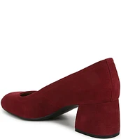 Vionic Carmel Suede Block Heel Pumps