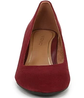 Vionic Carmel Suede Block Heel Pumps