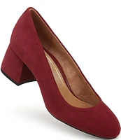 Vionic Carmel Suede Block Heel Pumps