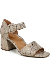 Vionic Chardonnay Snake Print Leather Dress Sandals