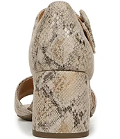 Vionic Chardonnay Snake Print Leather Dress Sandals