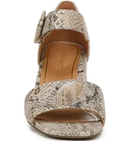 Vionic Chardonnay Snake Print Leather Dress Sandals