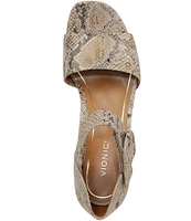 Vionic Chardonnay Snake Print Leather Dress Sandals