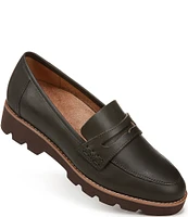 Vionic Cheryl II Leather Lug Sole Penny Loafers