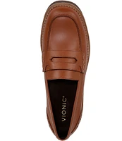 Vionic Fillmore Leather Lug Sole Penny Loafers