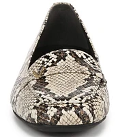 Vionic Hayes Leather Snake Print Slip-On Loafers