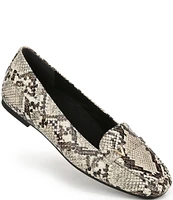 Vionic Hayes Leather Snake Print Slip-On Loafers