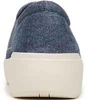 Vionic Kearny Denim Print Suede Platform Sneakers