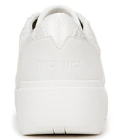 Vionic Kearny Leather Lace Platform Lace-Up Sneakers