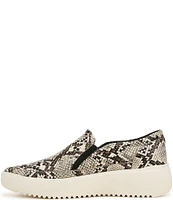 Vionic Kearny Snake Print Leather Platform Sneakers