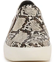 Vionic Kearny Snake Print Leather Platform Sneakers