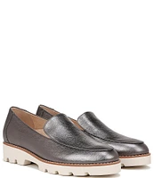 Vionic Kensley Leather Slip-On Lug Sole Platform Loafers