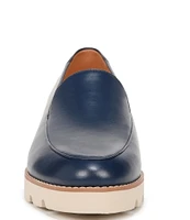 Vionic Kensley Leather Slip-On Lug Sole Platform Loafers