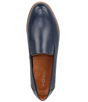 Vionic Kensley Leather Slip-On Lug Sole Platform Loafers