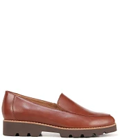 Vionic Kensley Leather Slip-On Lug Sole Platform Loafers