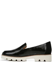 Vionic Kensley Patent Leather Slip-On Lug Sole Platform Loafers