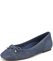 Vionic Klara Bow Detail Suede Ballet Flats