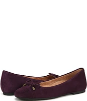 Vionic Klara Bow Detail Suede Ballet Flats