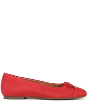 Vionic Klara Bow Detail Suede Ballet Flats