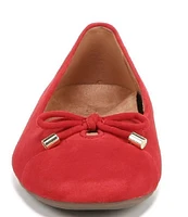 Vionic Klara Bow Detail Suede Ballet Flats