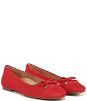 Vionic Klara Bow Detail Suede Ballet Flats