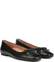 Vionic Klara Leather Bow Detail Ballet Flats