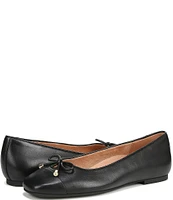 Vionic Klara Leather Bow Detail Ballet Flats