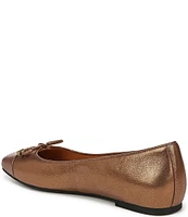 Vionic Klara Leather Bow Detail Ballet Flats