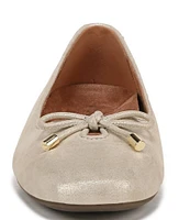 Vionic Klara Leather Bow Detail Ballet Flats