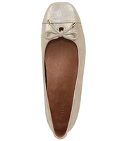 Vionic Klara Leather Bow Detail Ballet Flats