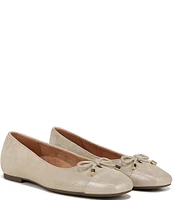 Vionic Klara Leather Bow Detail Ballet Flats