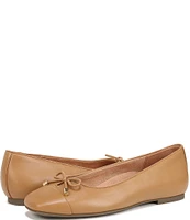 Vionic Klara Leather Bow Detail Ballet Flats