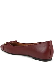 Vionic Klara Leather Bow Detail Ballet Flats